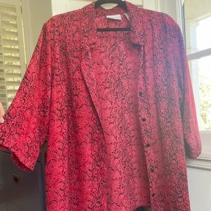 Liz Claiborne Red Snake Skin Top